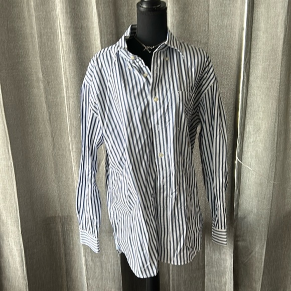 Blue and White Tommy Hilfiger Button Up - Picture 1 of 5